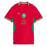 Dres Maroko Ayoub El Kaabi #20 Domáci pre Ženy MS 2026 Krátky Rukáv